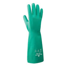 Guante de nitrilo verde 14" *calibre 15 (Grosor)