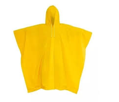 Impermeable tipo poncho 300 micras amarillo