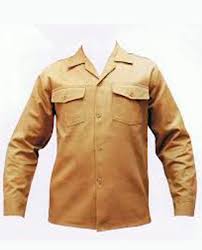 Camisa en tela drill manga larga